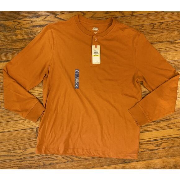 NWT IZOD Saltwater Relaxed Classics T Shirt Men’s Medium Long Sleeve - Picture 1 of 8